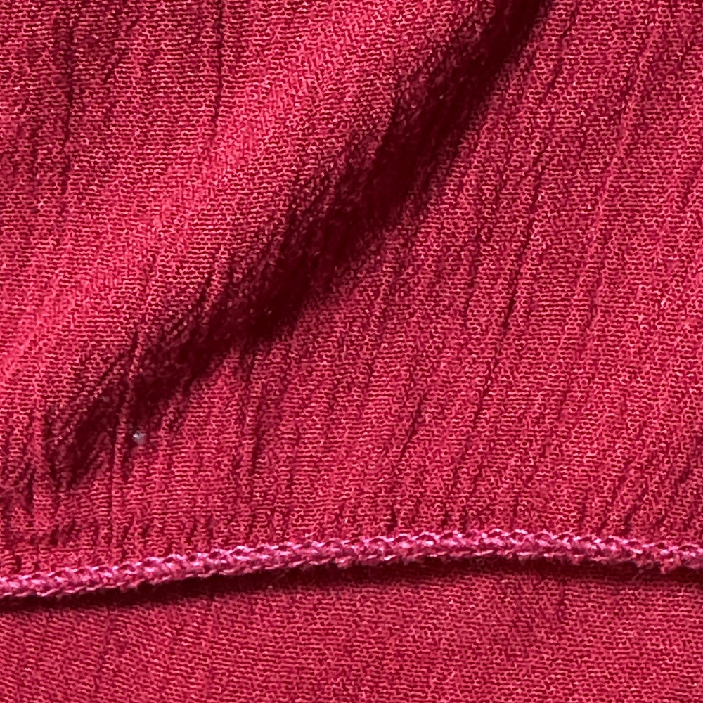 Westport Women's 1X Red Boho Red Peasant Blouse Tie Neck Ruffle Sleeve Comfort - Picture 10 of 16